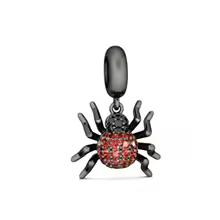 candy candle 925 Sterling Silver Black & Red Spider Charm – Dark Collection