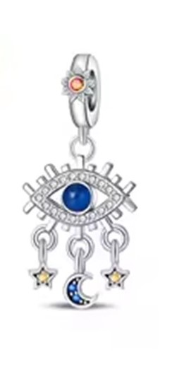 candy candle 925 Sterling Silver Eye Sun Moon & Stars Charm – Tarot Collection 