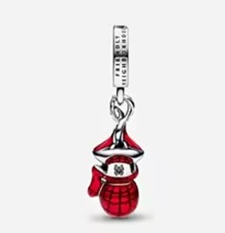 Candy Candle 925 Sterling Silver Hanging Spider-Man Charm