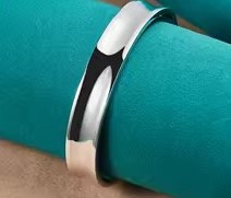 candy candle 925 Sterling Silver Smooth 12mm Adjustable Bangle