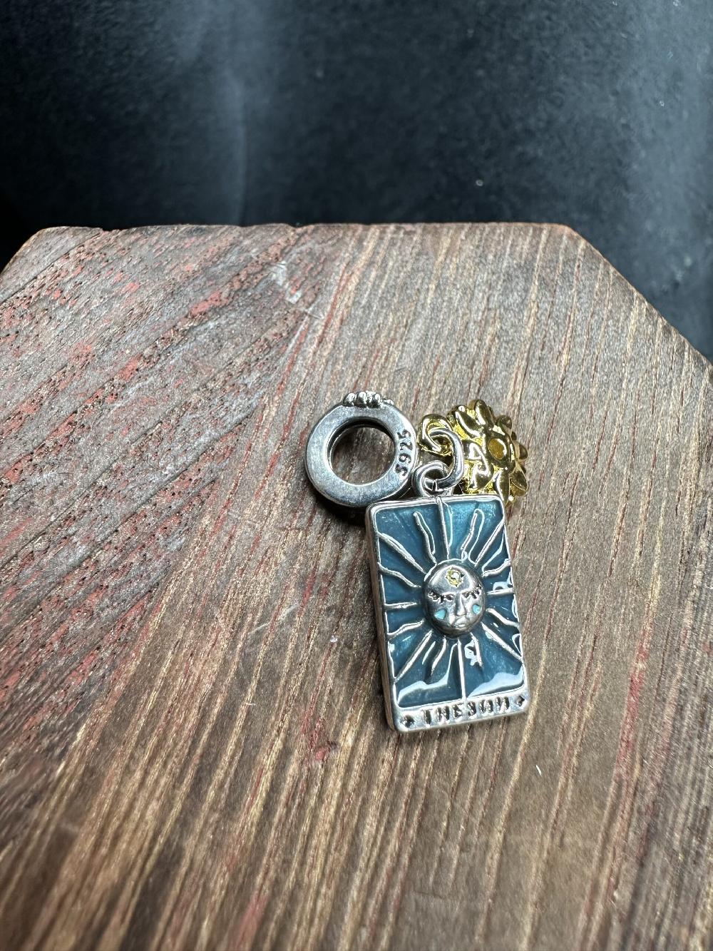 Candy Candle 925 Sterling Silver The Sun Charm (Tarot Collection)