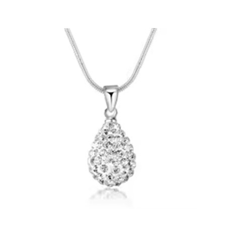 candy candle 925 Sterling Silver Water drop Pendent AAA Zircon Necklace