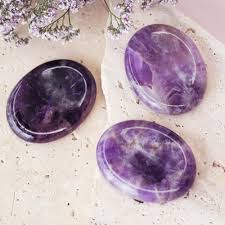 candy candle Amethyst Worry Stone – A Soothing Touch of Serenity