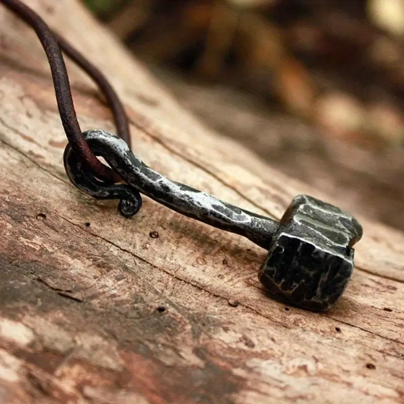 candy candle Authentic Viking Mjolnir Hammer Necklace