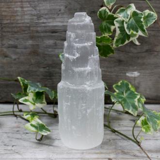 candy candle 15cm Natural Selenite Tower