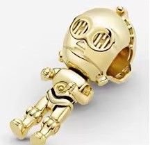 candy candle 925 Sterling Silver C-3P0 Charm
