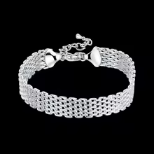 candy candle 925 Sterling Silver Weaving Bracelet