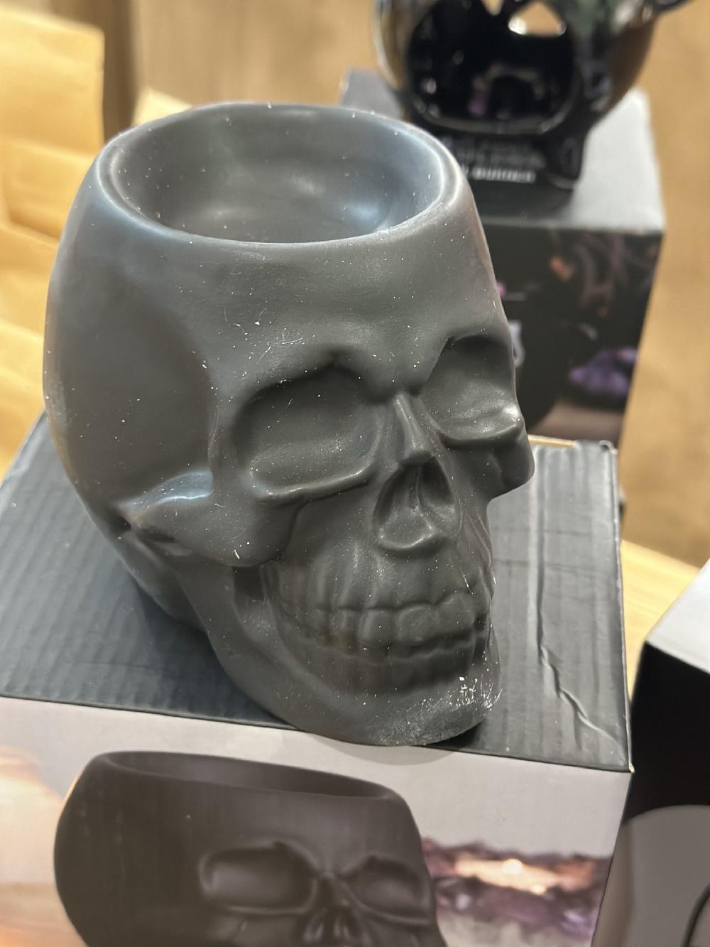 candy candle Ceramic Skull Oil and Wax Melt Burner