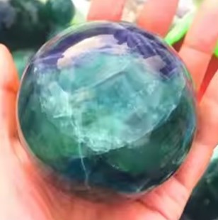 candy candle Fluorite Crystal Sphere (4-7cm)