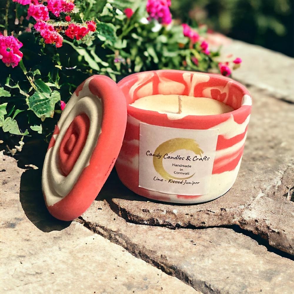 candy candle Lime Kissed Juniper Soy Wax Candle
