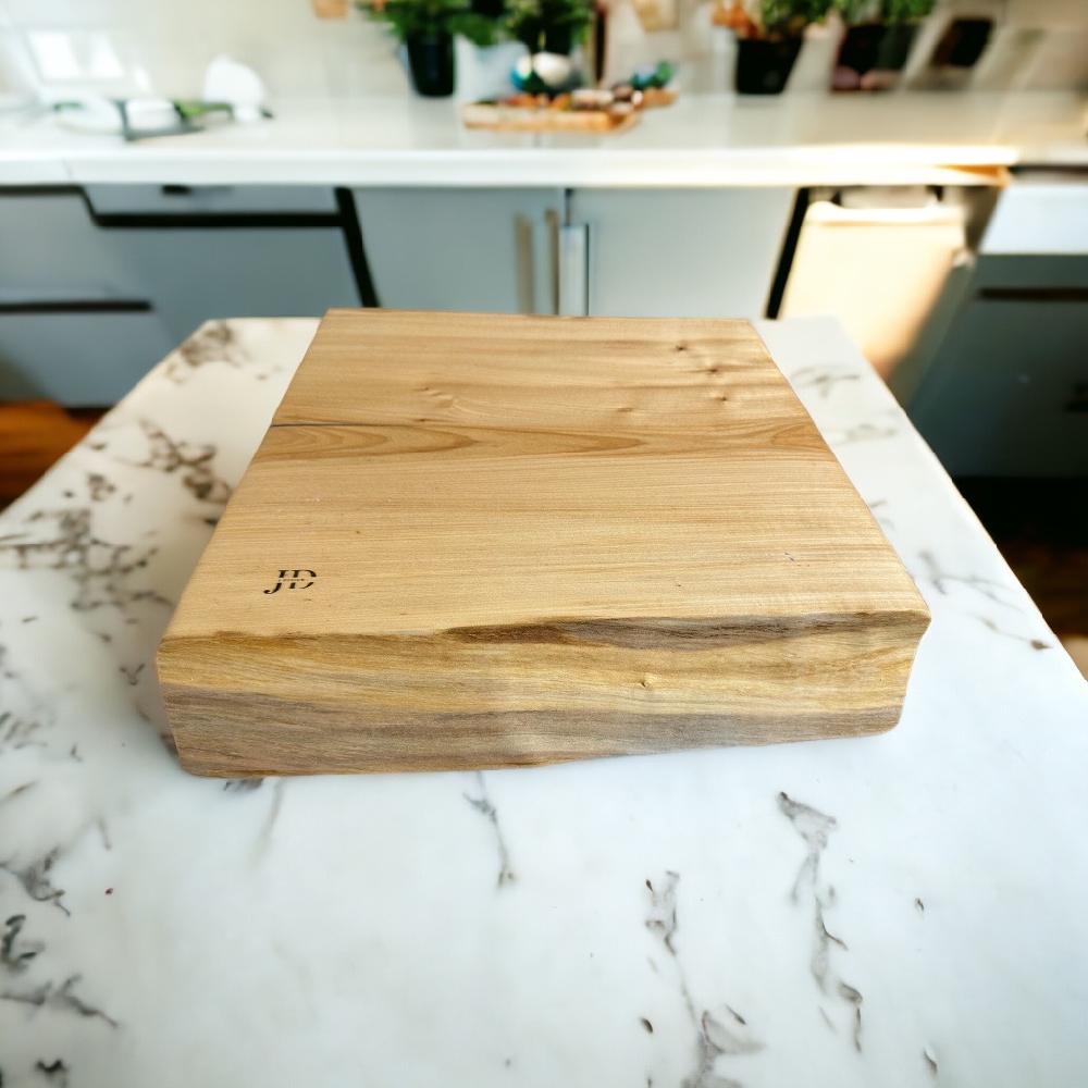 candy candle Live Edge Oak Butcher’s Block