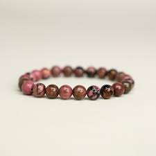 Candy Candle Reiki Rhodonite Bead Bracelet