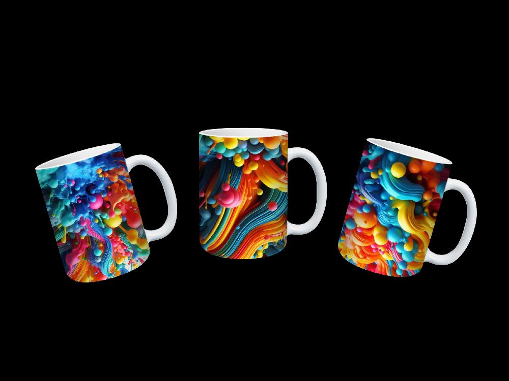 Candy Candle ChromaSplash: Colourburst Ceramic Coffee Mug Set