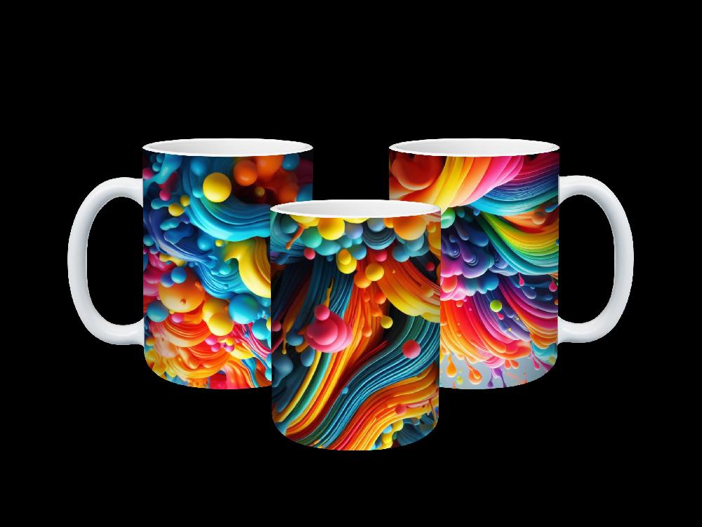Candy Candle ChromaSplash: Colourburst Ceramic Coffee Mug Set