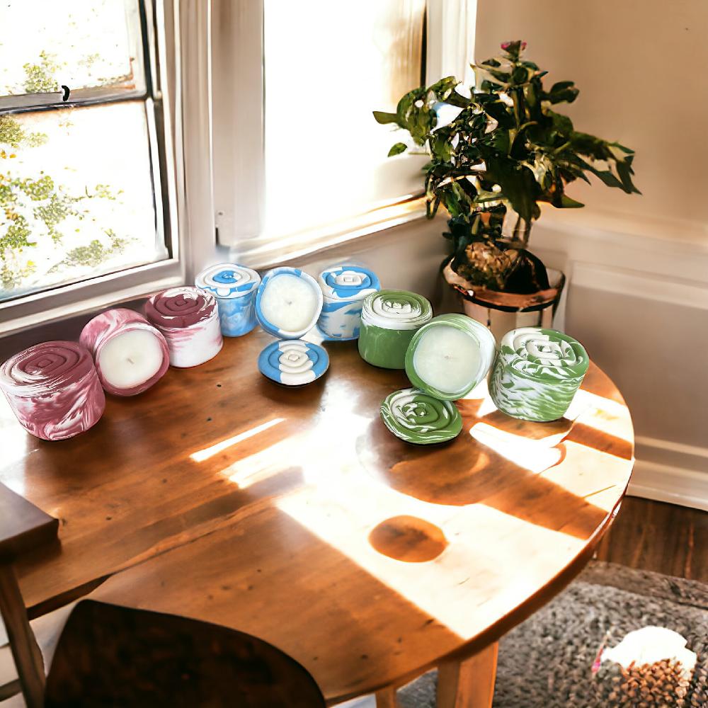 Candy Candle Jesmonite Vessels Soy Candles- Bundle Pack