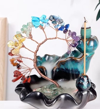 candy candle Meditation Incense Burner & Backflow Waterfall Incense Holder