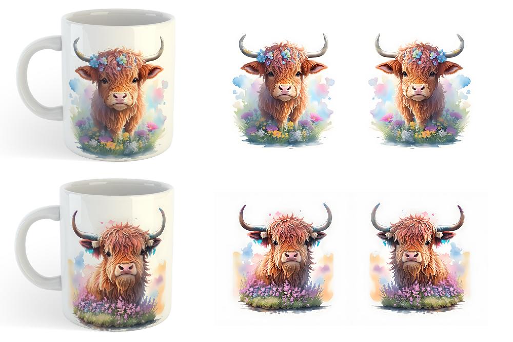 Candy Candle MooVingly Cute: Highland Harmony Ceramic Mug Set