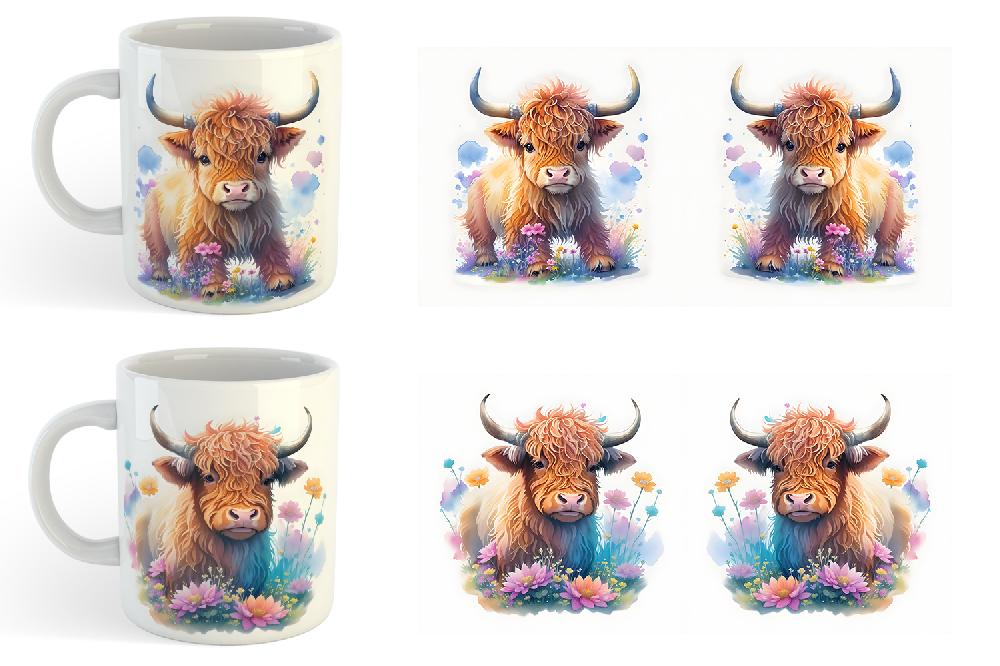 Candy Candle MooVingly Cute: Highland Harmony Ceramic Mug Set