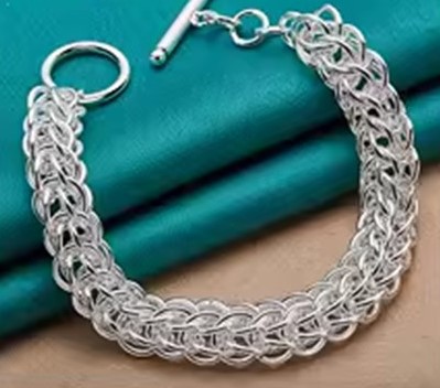 Candy Candle Sterling Silver Multi-Circle Bracelet Chain