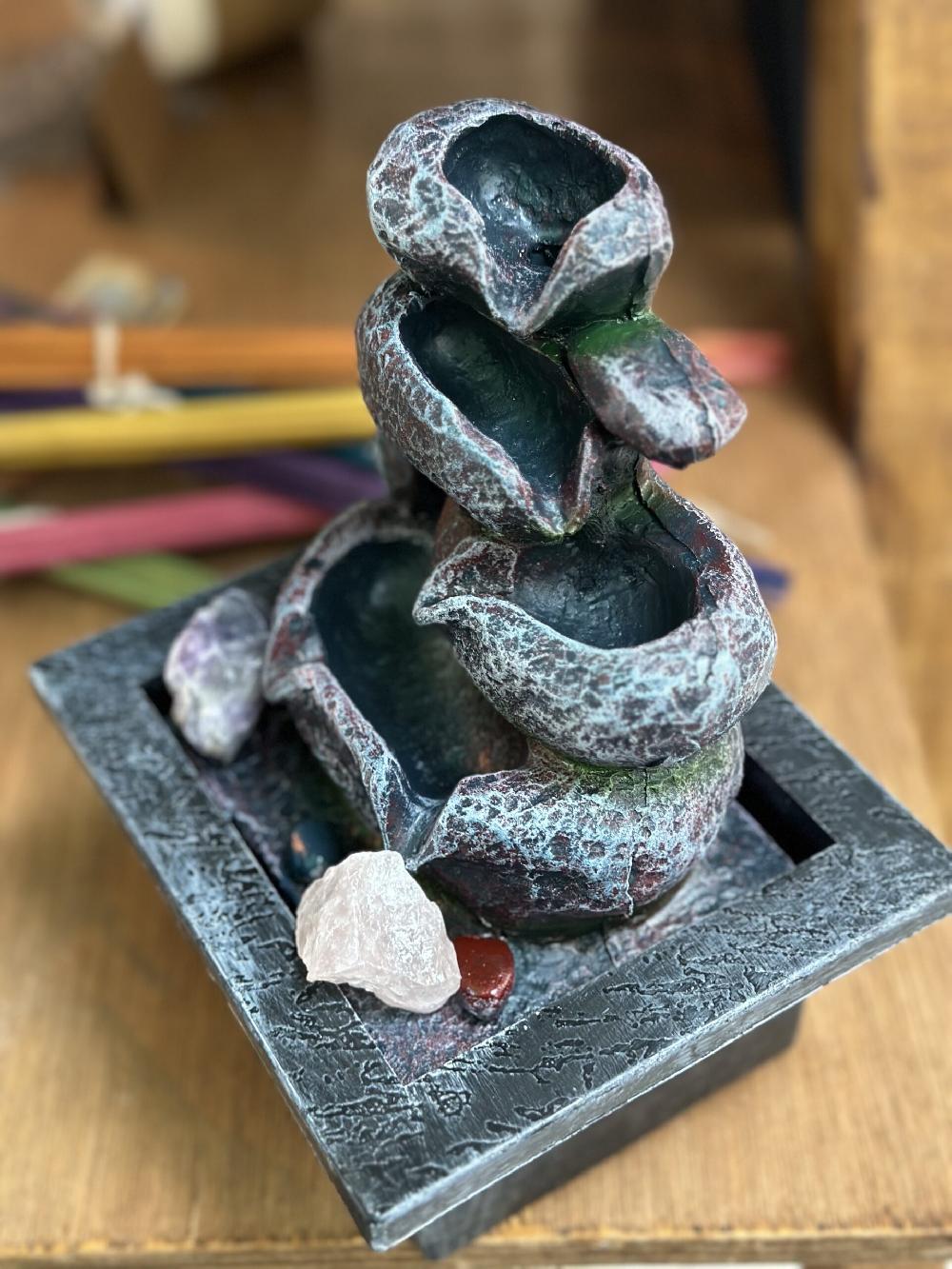 Candy Candle Tabletop Water Feature – 20cm – Cascading Pots