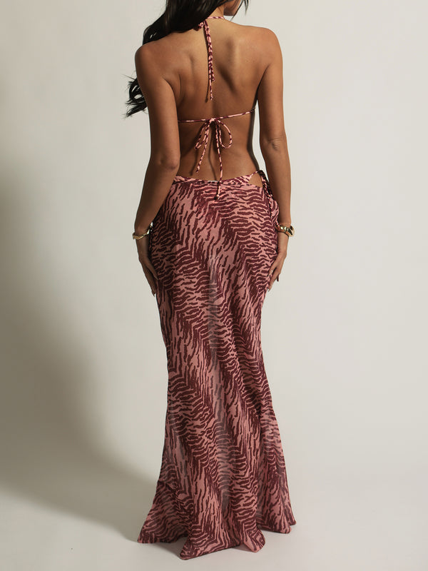 Candypants Animal Low Rise Maxi Skirt