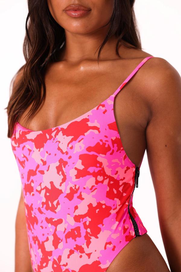 Candypants Camo Zip Swimsuit