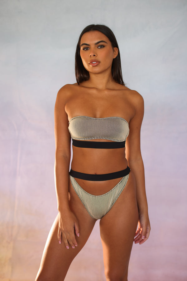 Candypants Lurex Rib Bandeau