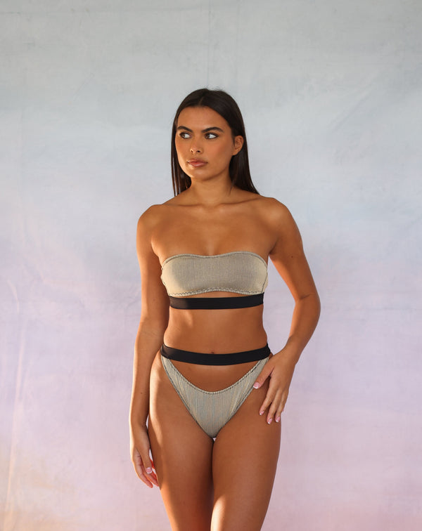 candypants Lurex rib bandeau