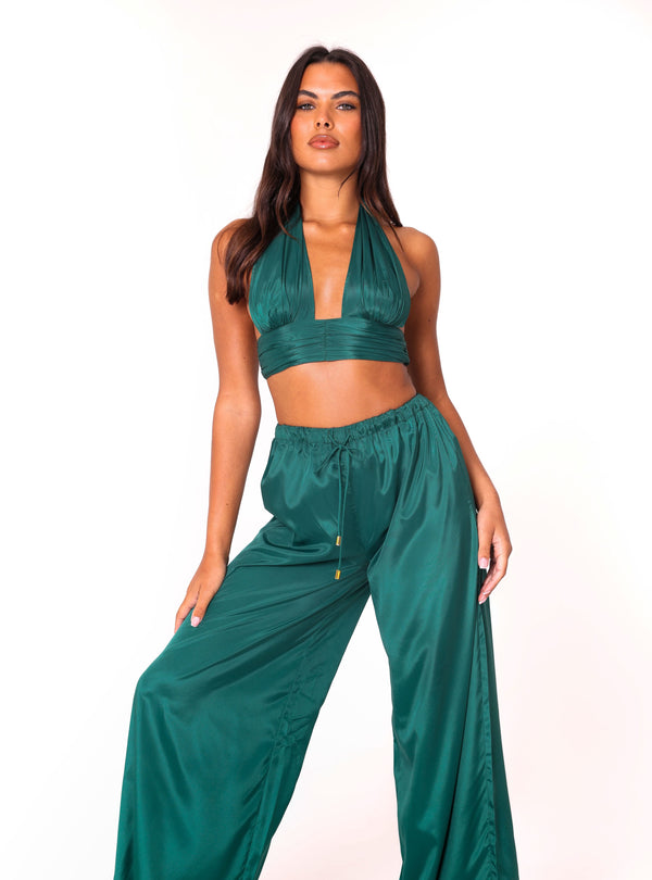Candypants Plunge Satin Crop