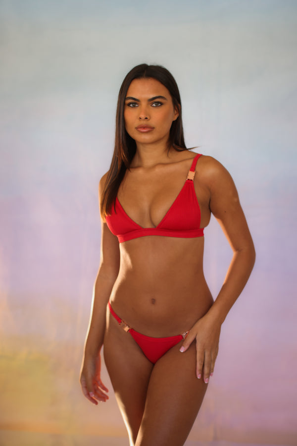 Candypants Rib Buckle Bikini Set