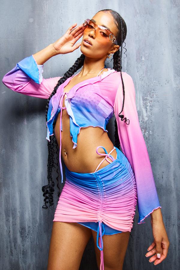 Candypants Rouched Mini Skirt