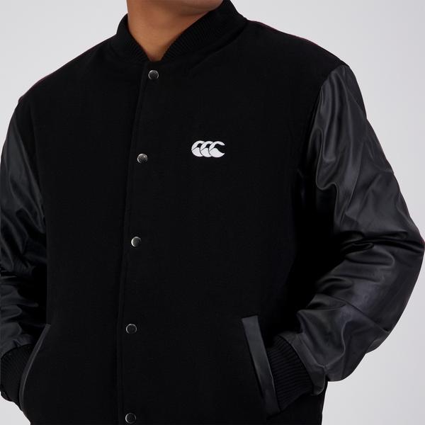 Canterbury Of New Zealand ADULT CCC LETTERMAN JACKET BLACK