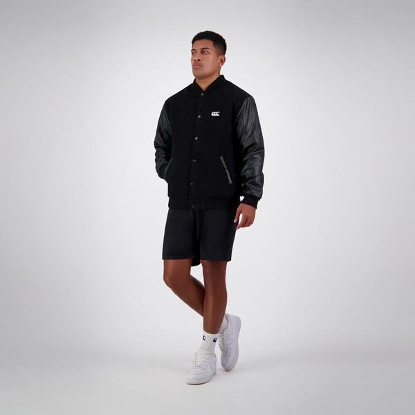 Canterbury Of New Zealand ADULT CCC LETTERMAN JACKET BLACK