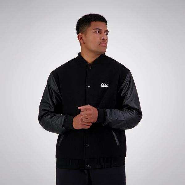 canterbury of new zealand ADULT CCC LETTERMAN JACKET BLACK