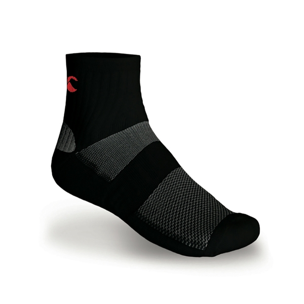 canterbury of new zealand ADULT DRY SOCK 1/4 SPORT SOCK BLACK