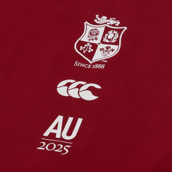 Canterbury Of New Zealand BRITISH & IRISH LIONS TOUR 25 T-SHIRT RED