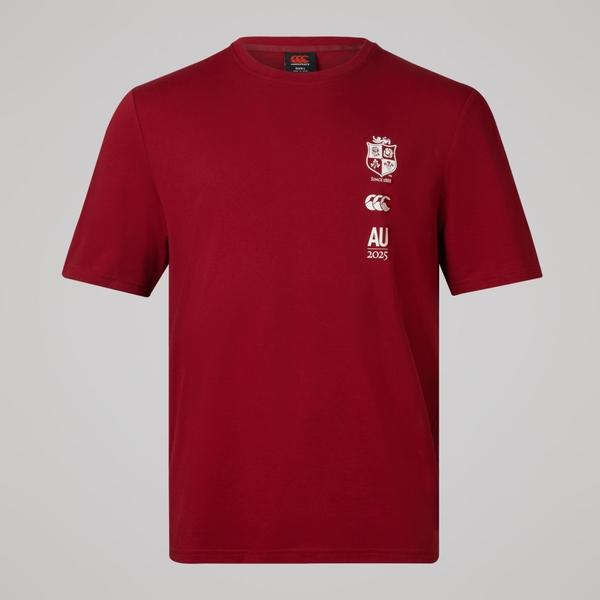 canterbury of new zealand BRITISH & IRISH LIONS TOUR 25 T-SHIRT RED
