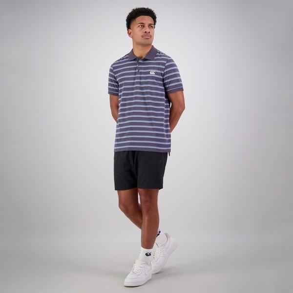 Canterbury Of New Zealand CCC YARN DYE POLO EBONY