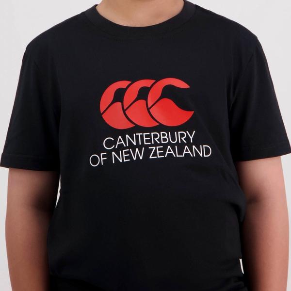 Canterbury Of New Zealand KIDS CNZ T-SHIRT BLACK