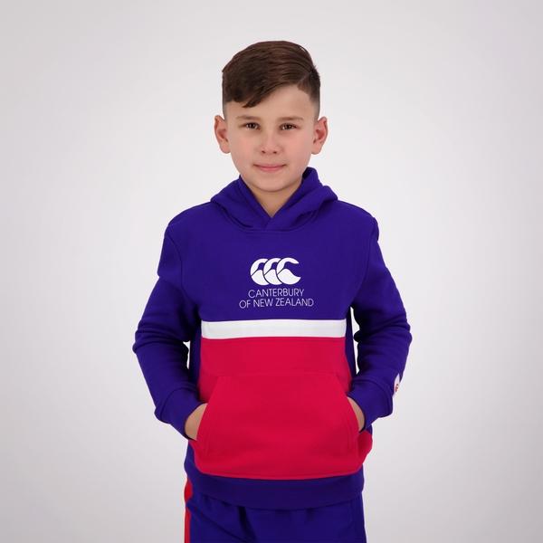 canterbury of new zealand KIDS LEGENDS HOODIE BLUE