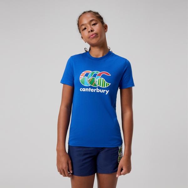 canterbury of new zealand KIDS UGLIES T-SHIRT BLUE
