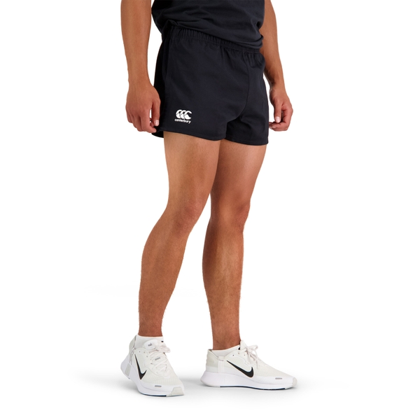 canterbury of new zealand MENS DRILL SHORT BLACK