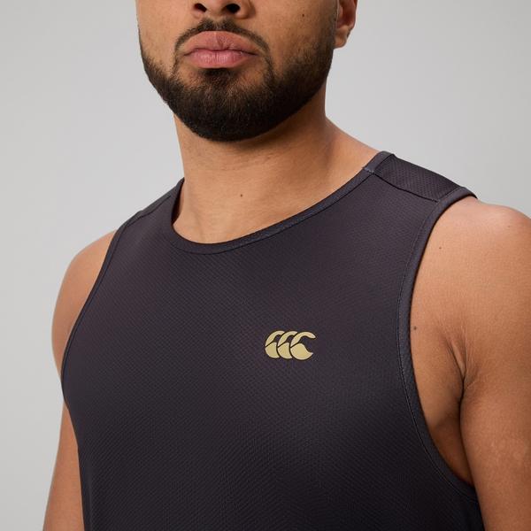 Canterbury Of New Zealand MENS TEMPO+ SINGLET BLACK