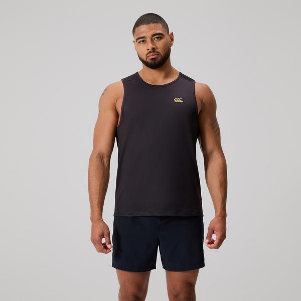 canterbury of new zealand MENS TEMPO+ SINGLET BLACK