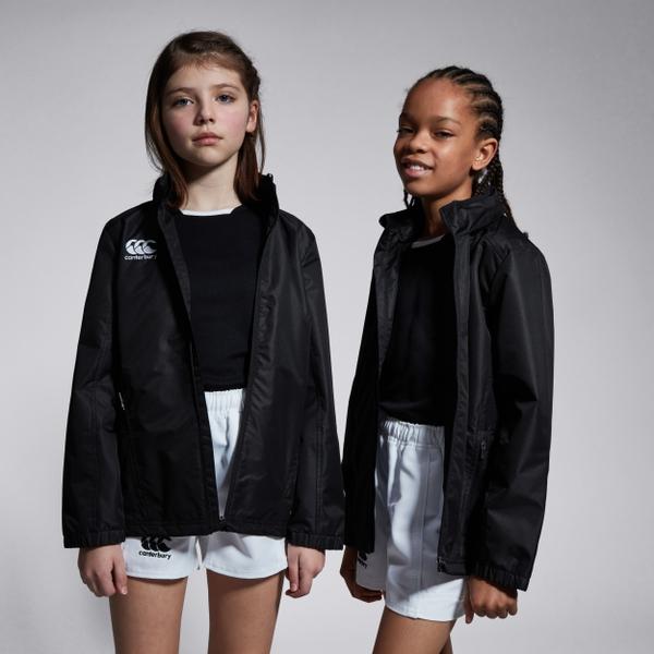 canterbury of new zealand K CLUB VAPOSHIELD FULL ZIP RAIN JACKET BLACK