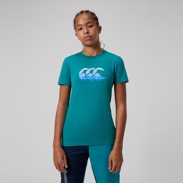 canterbury of new zealand KIDS FUNDAMENTAL T-SHIRT ALPINE