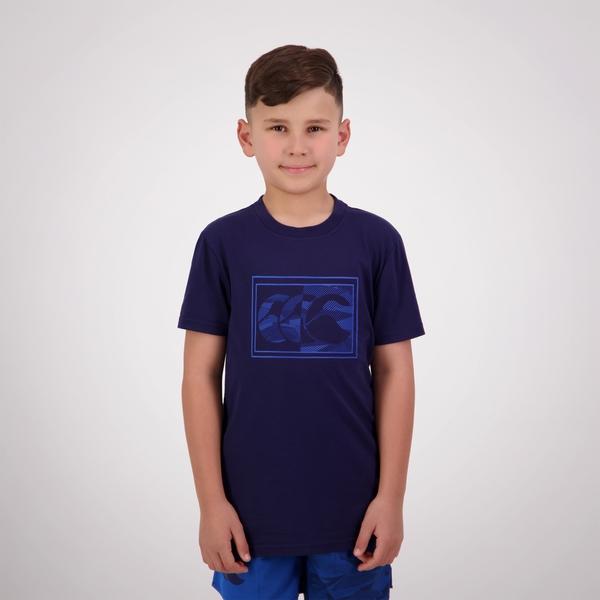 canterbury of new zealand KIDS FUNDAMENTALS CAMO T-SHIRT PEACOAT