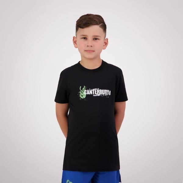 canterbury of new zealand KIDS FUNDAMENTALS T-SHIRT JET BLACK