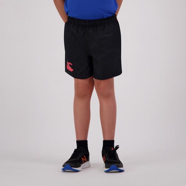 canterbury of new zealand KIDS FUNDAMENTALS TACTIC SHORT JET BLACK