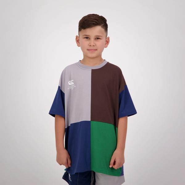 canterbury of new zealand KIDS HARLEQUIN T-SHIRT MULTI